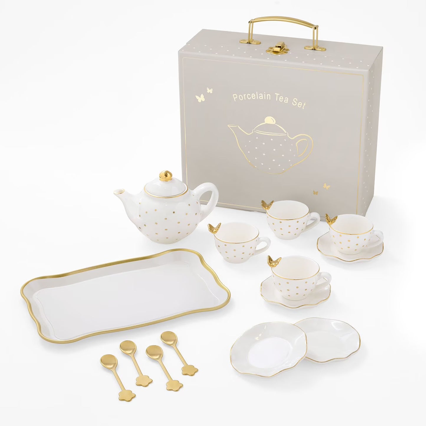 Butterfly Porcelain Tea Set, 15 pc.