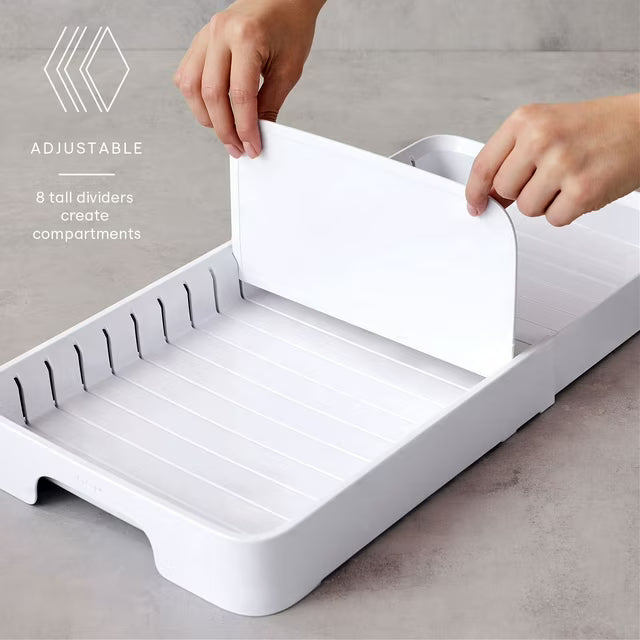 Food Container Lid Organizer, 40-Lid Capacity