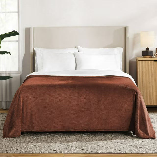 Herringbone Velvet Plush Blanket