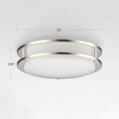 Ceiling Light Double Ring Flush Mount 12" 5CCT 2-Pack