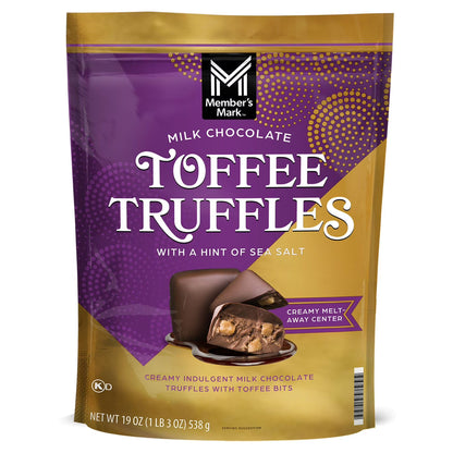 Milk Chocolate Toffee Truffle with Sea Salt, 19 oz.