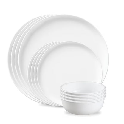 12-Piece Modern Round Dinnerware Set