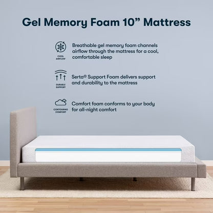 10" Medium Gel Memory Foam Mattress