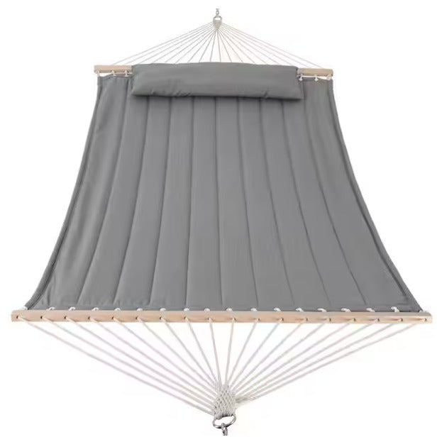 2-Person Hammock with Hardwood Spreader Bar and Pillow