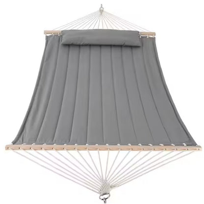 2-Person Hammock with Hardwood Spreader Bar and Pillow