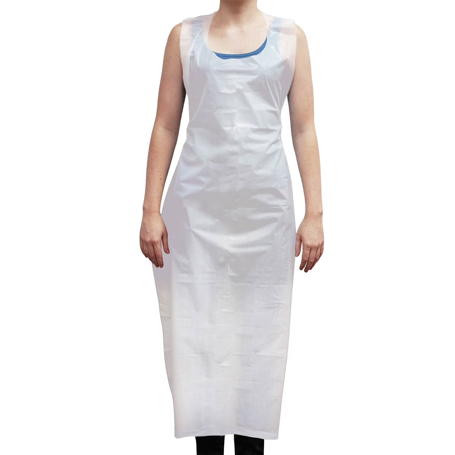 Disposable Waterproof Poly Aprons, White 100 ct.