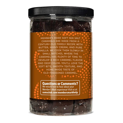 Dark Chocolate Soft Sea Salt Caramels, 36 oz.