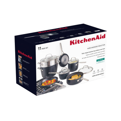 11- Piece Hard Anodized Induction Nonstick Cookware Set