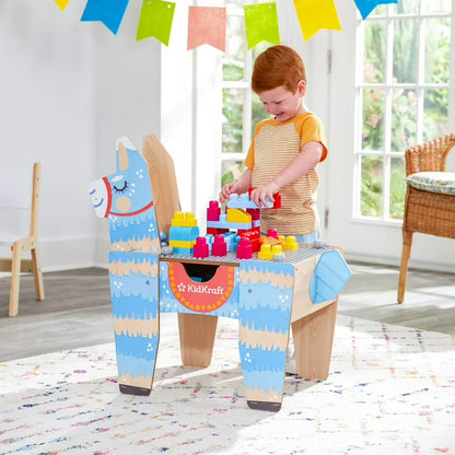 Llama Pinata Building Bricks Table with 50 Blocks