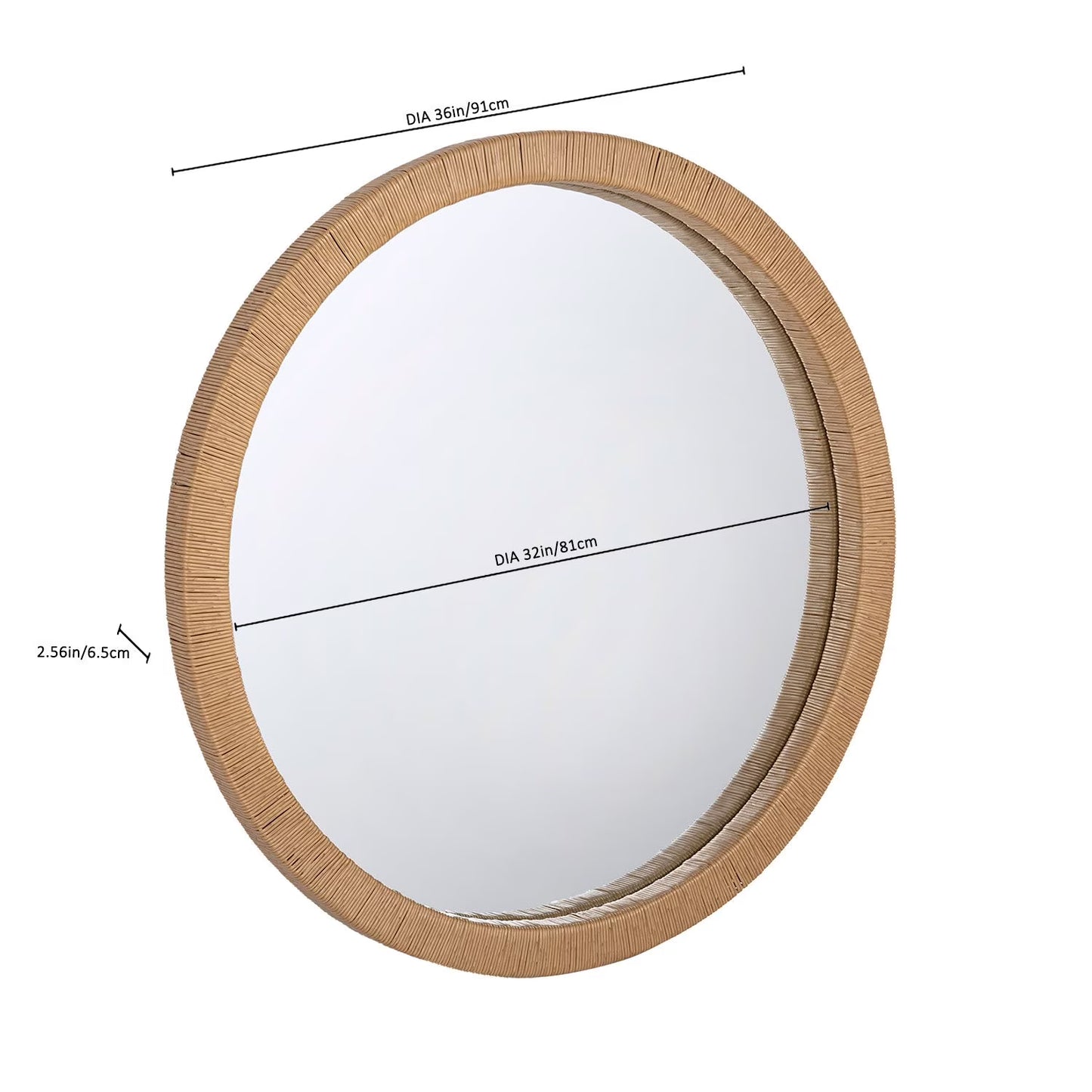 Handwoven 36" Vanity Mirror