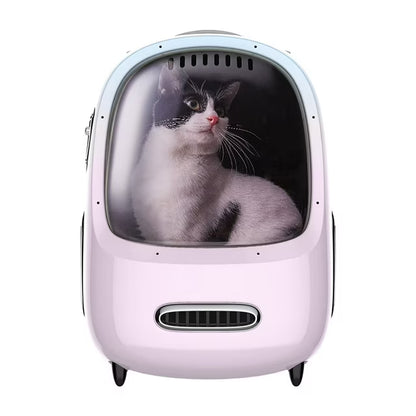 Smart Cat Carrier with Built-in Ventilation & UV Protection