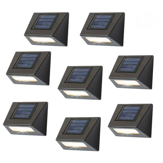 Solar Bronze Integrated LED Downcast Deck Lights, 8-Pack