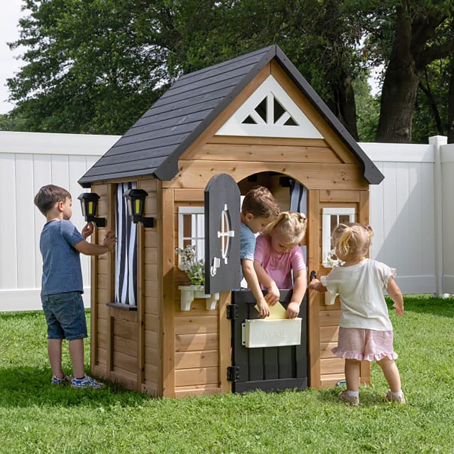 Mystic Cedar Wooden Kids Playhouse