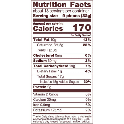 Valentine Chocolate Peanut Butter Creme Mini Hearts Candy, 20 oz