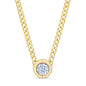 0.18 CT. T.W. Diamond Bezel Pendant Necklace in 14K Gold