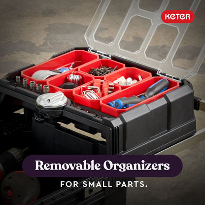 Rolling ToolBox with 18in Cantilever Organizer