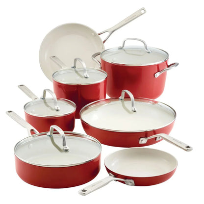 12-piece Hard Anodized Ceramic Non-Stick Cookware Set