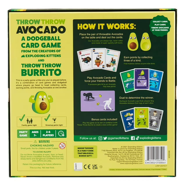 Throw Throw Avocado Card Game