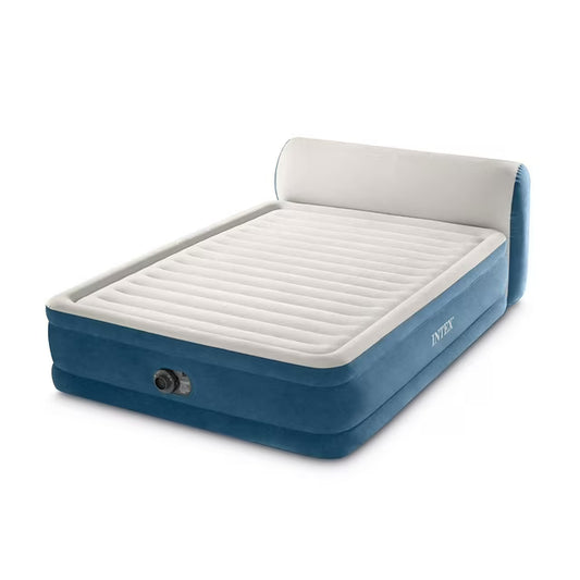 Queen DuraBeam Headboard Air Mattress w/ Internal Pump