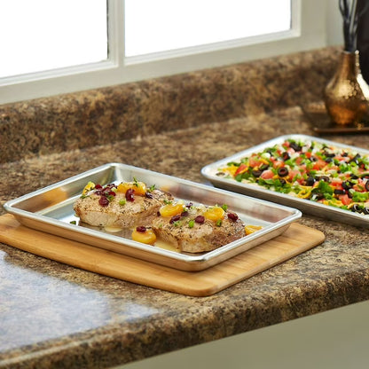 1/4-Size Aluminum Baking Sheet 2 pack