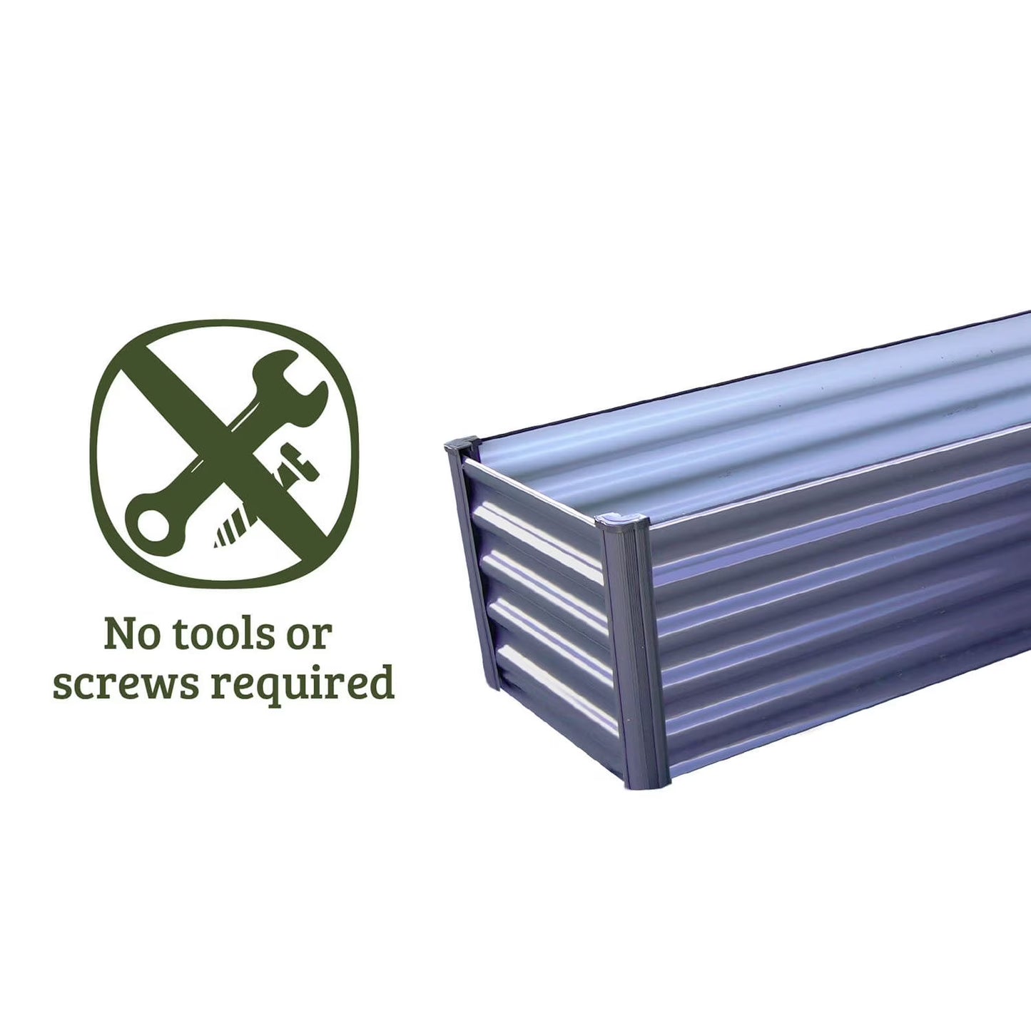 L-Shaped Garden Bed - Woodland Gray