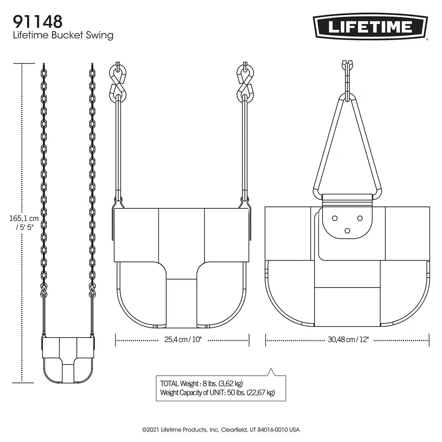 Toddler Bucket Swing with Coated Chain
