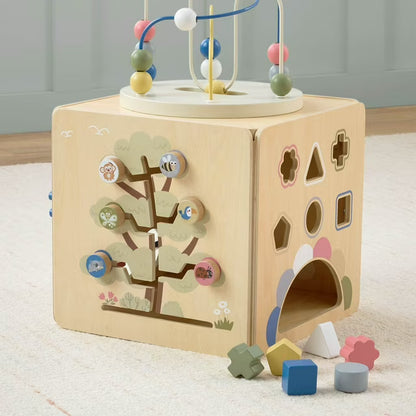 Large Wooden Activity Cube