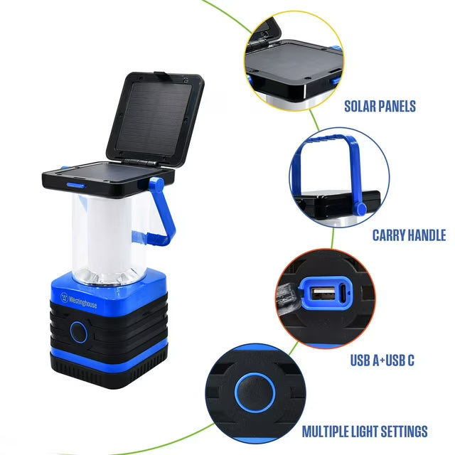 1000 Lumen Solar Rechargeable LED Portable Lanterns