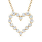 0.23 CT. T.W. Round Cut Heart Shaped Diamond Pendant Necklace