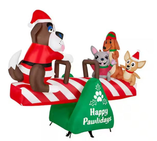 6 ft Animated LED Seesaw Scene