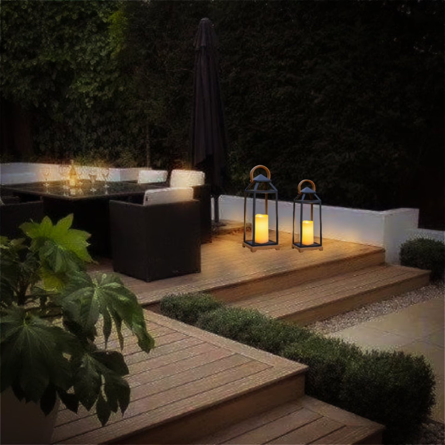 Rechargeable Indoor/Outdoor Candles, 4-Pack