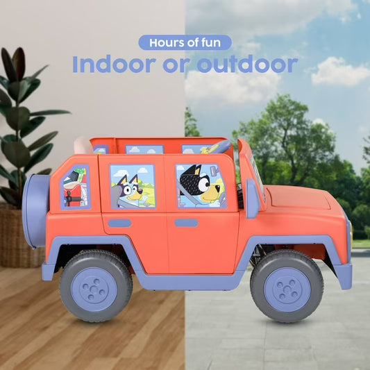 Bluey Heeler Family Vehicle 12-Volt Battery Powered Ride-On