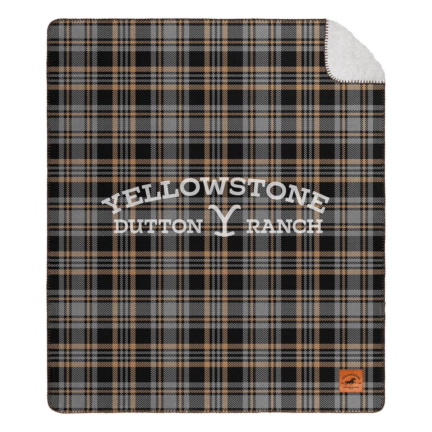Yellowstone Silk Touch Sherpa Reverse Throw, 60" x 70"