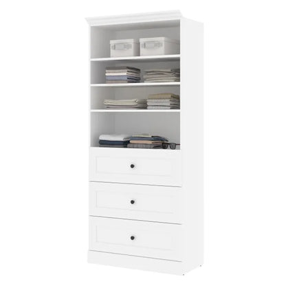 Audrea 36" Organize It Storage Unit with 3 Drawers in White