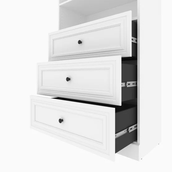 Audrea 36" Organize It Storage Unit with 3 Drawers in White