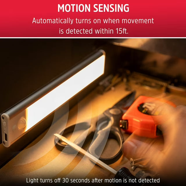 Magnetic LED Rechargeable Light Bar, 2 Pack