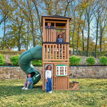 KidKraft Panorama Tower Outdoor Playhouse with Slide