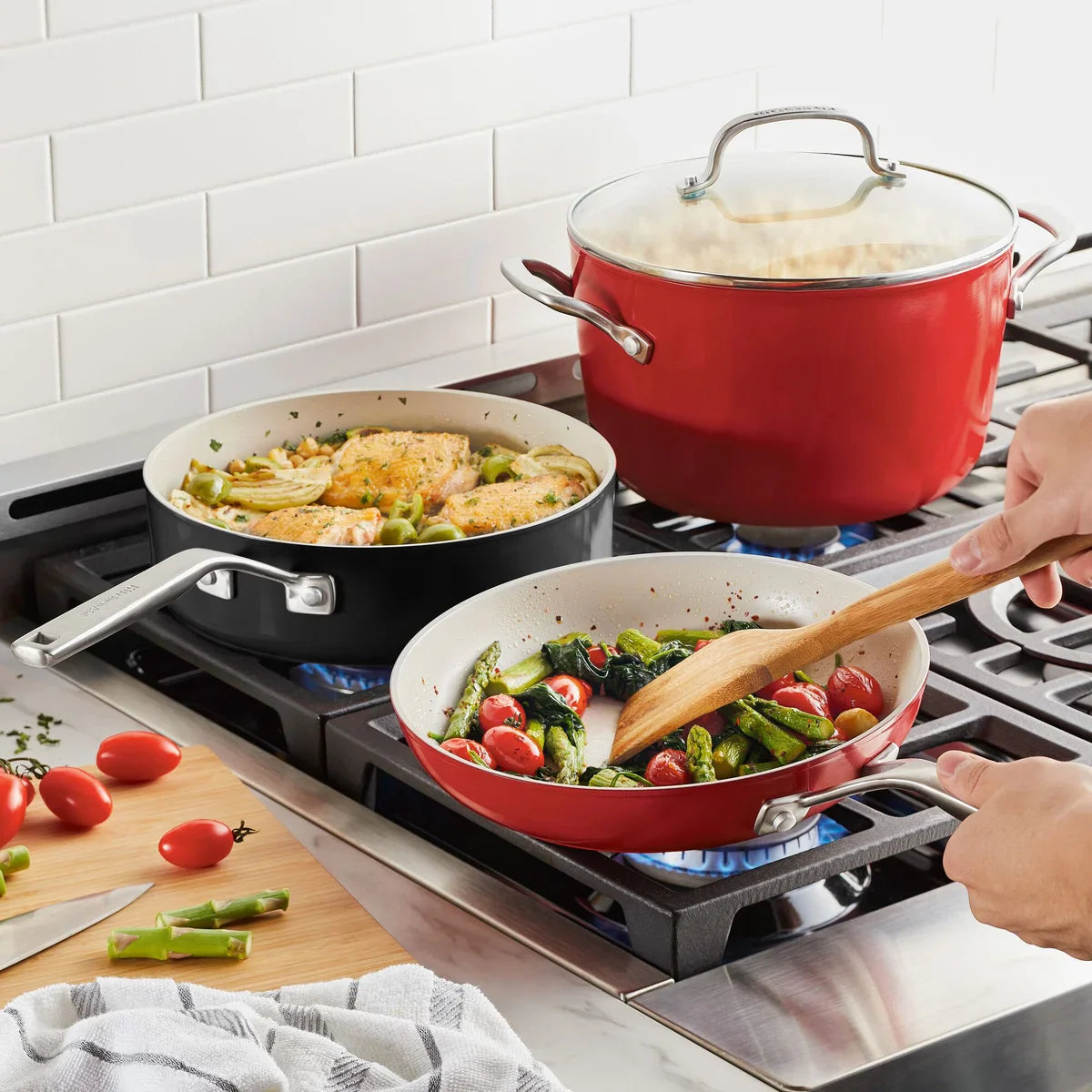 12-piece Hard Anodized Ceramic Non-Stick Cookware Set