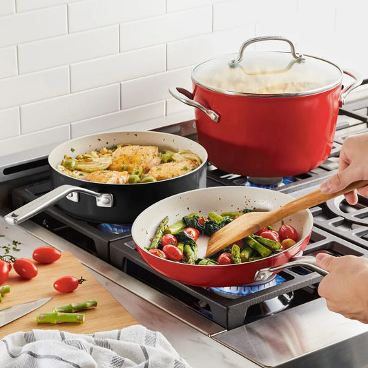 12-piece Hard Anodized Ceramic Non-Stick Cookware Set