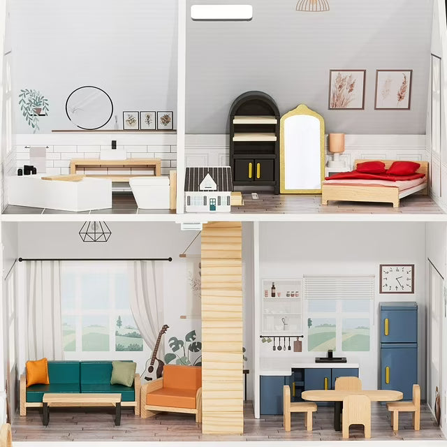 Farmstyle Dollhouse with Accessories