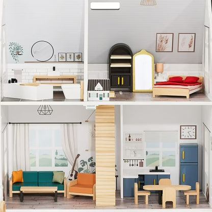 Farmstyle Dollhouse with Accessories