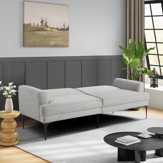 Preston Convertible Polyester Fabric Sofa