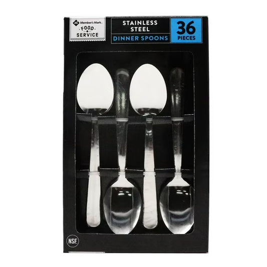 Stainless Steel Dinner Spoons 36 ct.