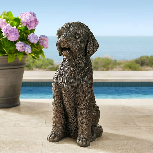 Sitting Doodle Dog Statue