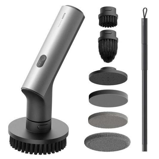 Cordless Spin Scrubber , 2.5 N·M torque, six brush heads, IPX7 rated - HOTO