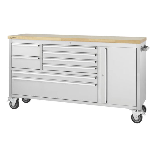 Stainless Steel Rolling Workbench - TRINITY 66"