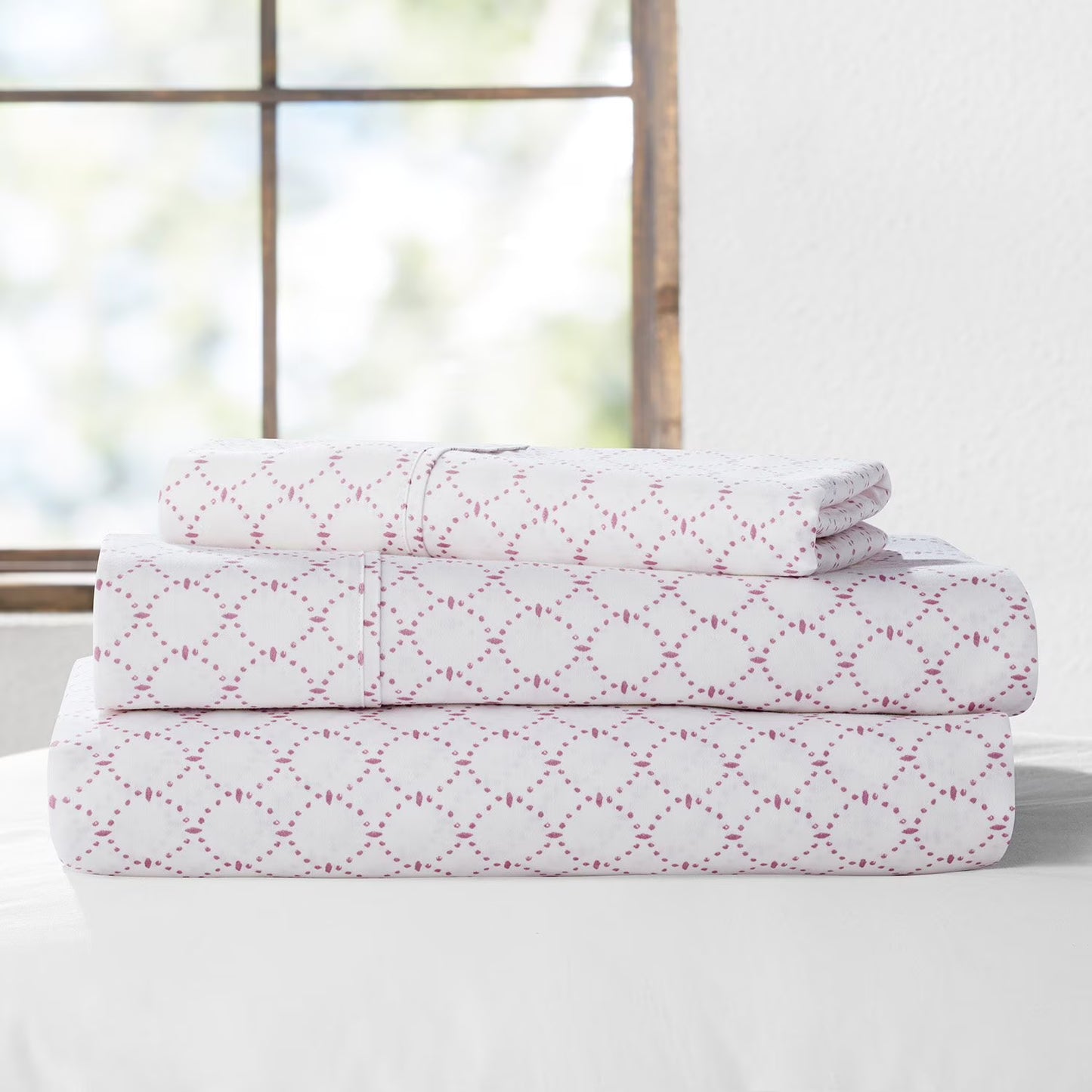 Tahari Home 4-Piece Solid Brushed Microfiber Sheet Set