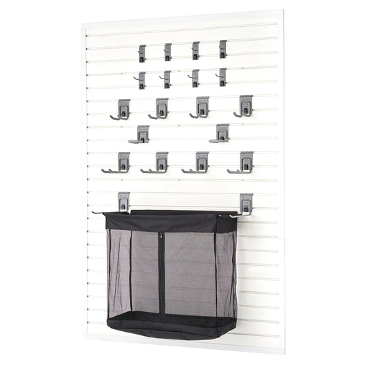 Modular Slatwall 19-piece White Accessory Set - Online Only TRINITY 24 Sq Ft