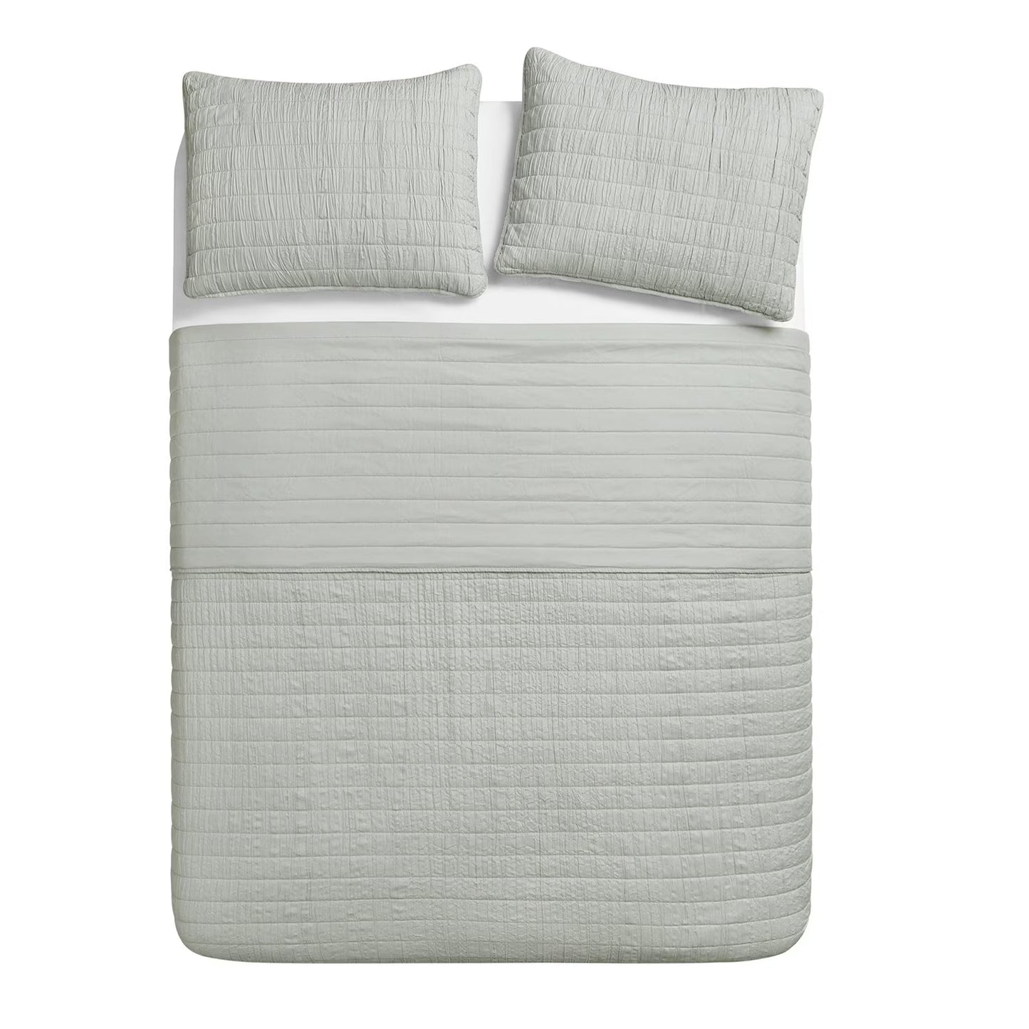 Swift Home Oversized Crinkle Enzyme Wash Quilted Coverlet, Assorted Sizes