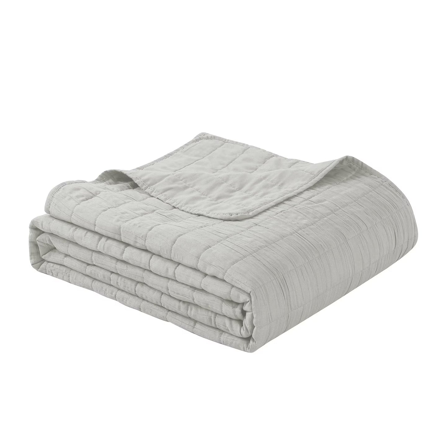 Swift Home Oversized Crinkle Enzyme Wash Quilted Coverlet, Assorted Sizes